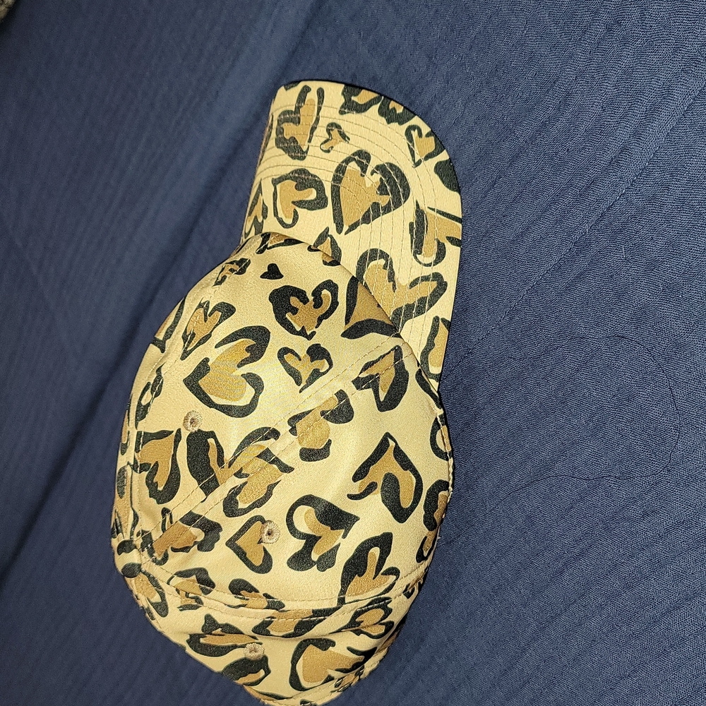 Womens Leopard Hearts Cap by Robin Dixon